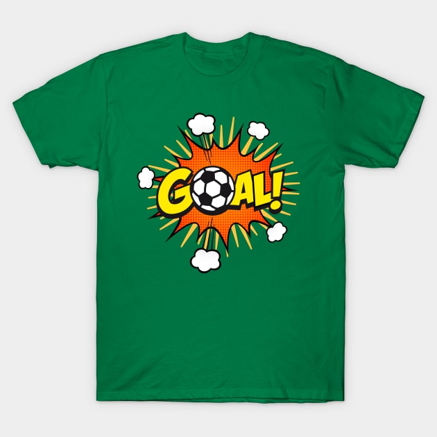 Goal Comic Book Text T-Shirt by JunkyDotCom